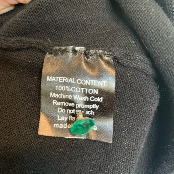 Sourpuss Black Button Front Cardigan Skulls Size Small Halloween Green Button - Picture 7 of 7